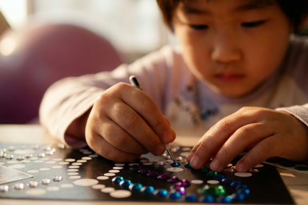 We Gave Our Daughter a Diamond Dot Kit. She Didn't Move for Two Hours.