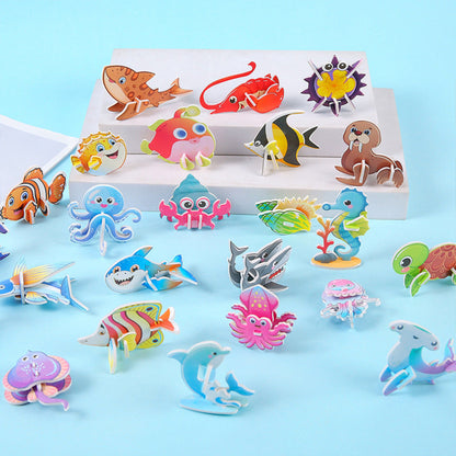 25/30PCS 3D DIY Paper Jigsaw Puzzles