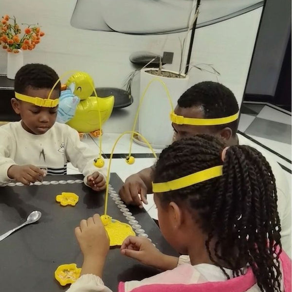 Child using Magnetic 2-player Bee Headband Game