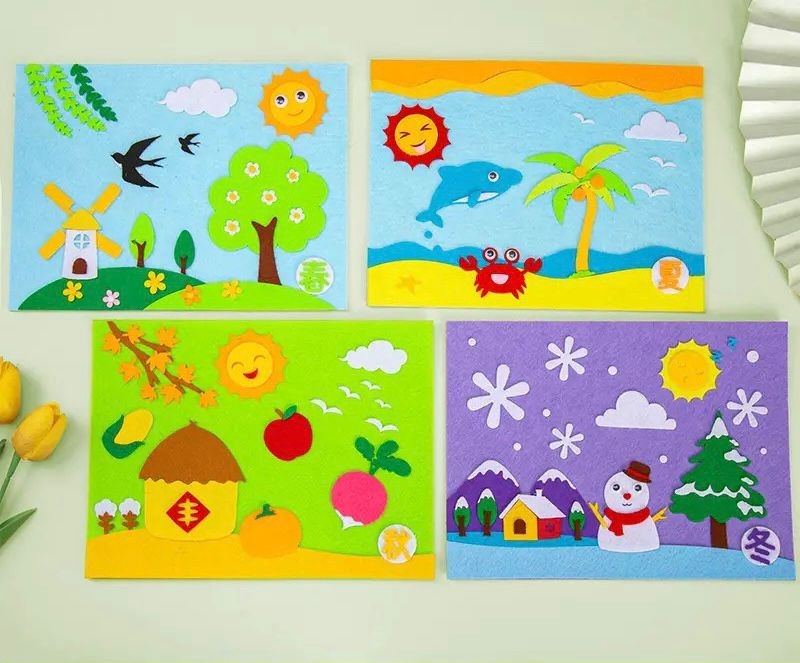 DIY 4‑Season Felt Fabric Art Craft Kit