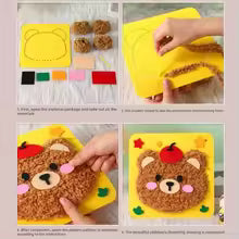 DIY Fluffy Animal Art Kit — Pompom Yarn Craft for Kids