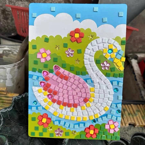 Child using DIY Numbered Puzzle Sticker