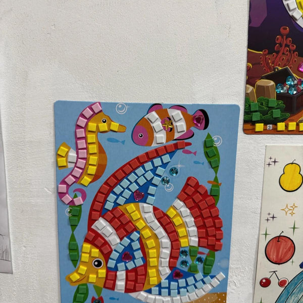 Child using DIY Numbered Puzzle Sticker