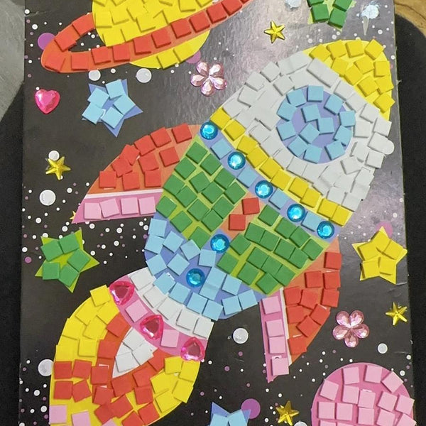 Child using DIY Numbered Puzzle Sticker