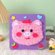 DIY Fluffy Animal Art Kit — Pompom Yarn Craft for Kids