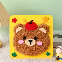 DIY Fluffy Animal Art Kit — Pompom Yarn Craft for Kids