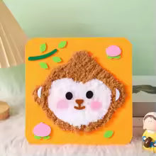 DIY Fluffy Animal Art Kit — Pompom Yarn Craft for Kids
