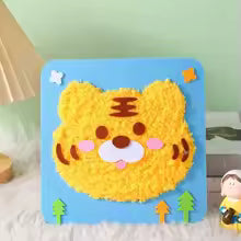 DIY Fluffy Animal Art Kit — Pompom Yarn Craft for Kids