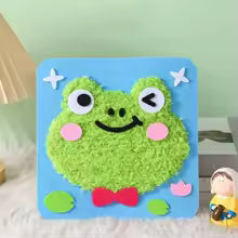 DIY Fluffy Animal Art Kit — Pompom Yarn Craft for Kids