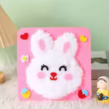 DIY Fluffy Animal Art Kit — Pompom Yarn Craft for Kids