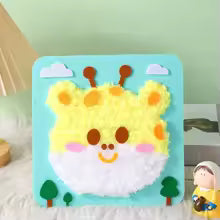DIY Fluffy Animal Art Kit — Pompom Yarn Craft for Kids